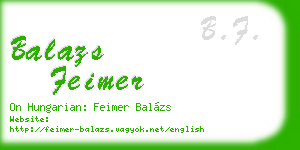 balazs feimer business card